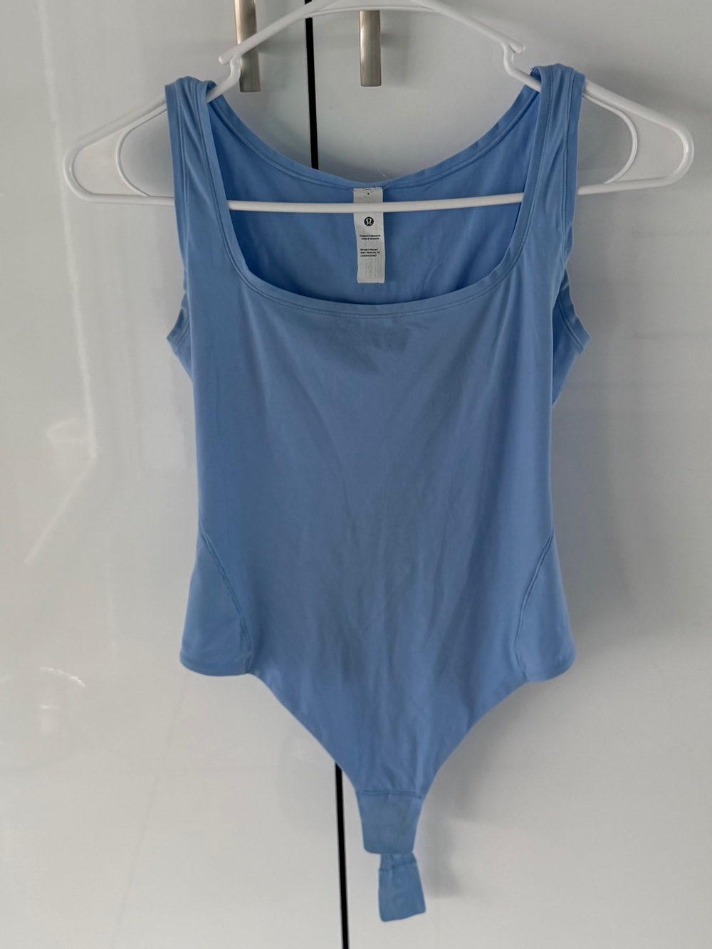 lululemon athletica Light Blue Scoop Neck Bodysuit